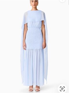 Elliatt Eliane Cape Gown in Blue